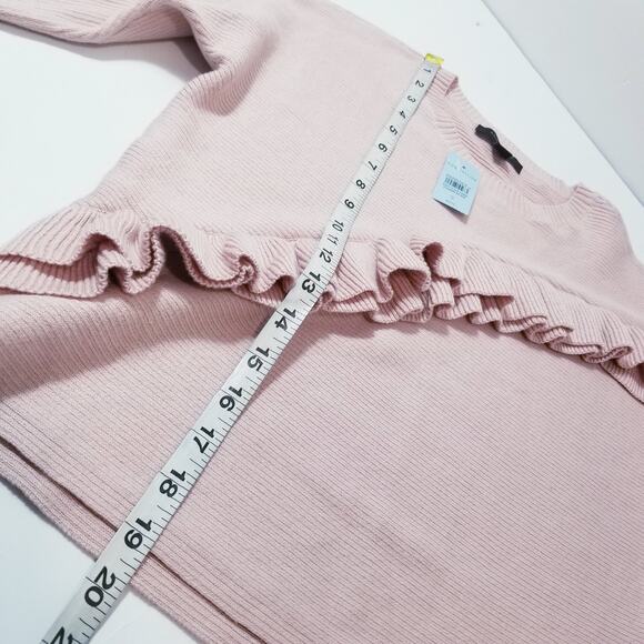 Ann Taylor Ruffle Knit Sweater Blouse - Picture 6 of 10